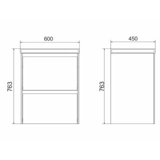 Тумба под раковину подвесная Velvex Klaufs tp.KLA.COM.60.2Y, 60 см